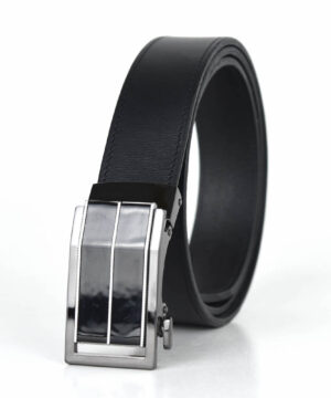 Luxusný kožený opasok s automatickou prackou BLACK ROPES