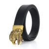 Luxusný kožený opasok s automatickou prackou GOLD EAGLE HEAD