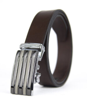 Alternative view of Luxusný kožený opasok s automatickou prackou WOLVERINE