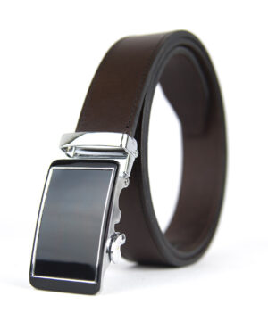 Alternative view of Luxusný kožený opasok s automatickou prackou BLACKSTONE