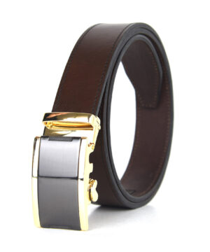 Alternative view of Luxusný kožený opasok s automatickou prackou LUXURY