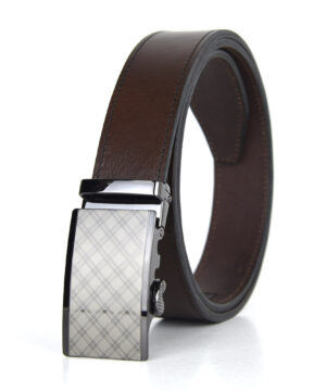 Alternative view of Luxusný kožený opasok s automatickou prackou CROSS