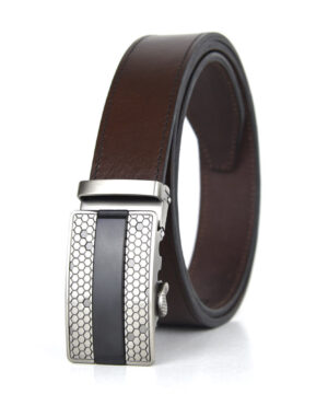 Alternative view of Luxusný kožený opasok s automatickou prackou HONEY