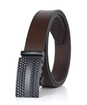 Alternative view of Luxusný kožený opasok s automatickou prackou BLACK CUBES