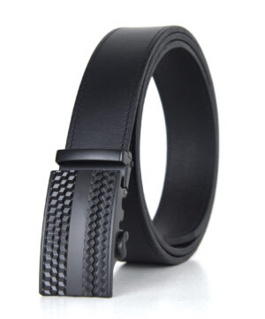 Luxusný kožený opasok s automatickou prackou BLACK CUBES