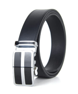 Luxusný kožený opasok s automatickou prackou BLACK DOUBLE