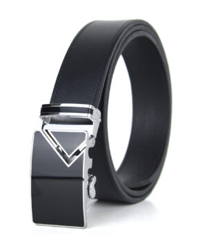 Luxusný kožený opasok s automatickou prackou BLACK TOP