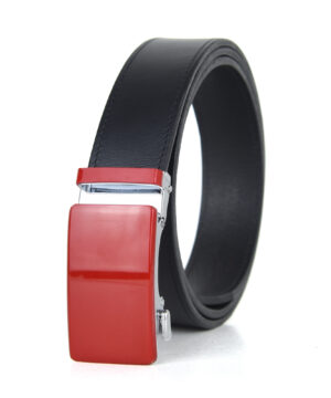 Luxusný kožený opasok s automatickou prackou RED