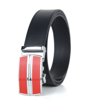 Luxusný kožený opasok s automatickou prackou RED LINES