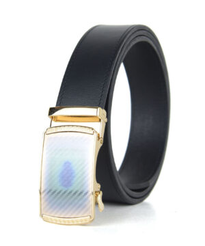 Luxusný kožený opasok s automatickou prackou COLOR ZIGZAG