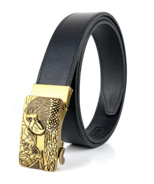 Luxusný kožený opasok s automatickou prackou GOLD EAGLE