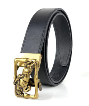 Luxusný kožený opasok s automatickou prackou GOLD HORSE