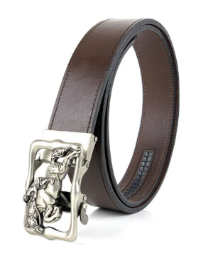 Alternative view of Luxusný kožený opasok s automatickou prackou SILVER HORSE