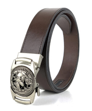Alternative view of Luxusný kožený opasok s automatickou prackou SILVER HORSES