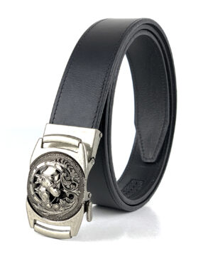 Luxusný kožený opasok s automatickou prackou SILVER HORSES