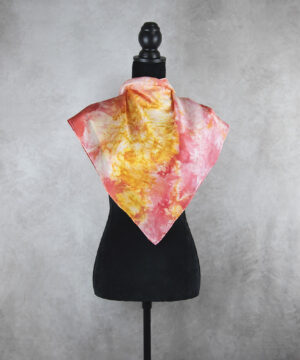 Luxusná hodvábna šatka LIMITED_237, Ručná výroba na Slovensku, 90 x 90cm