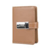 Kožený zápisník MINI s číselným zámkom vo svetlo hnedej farbe