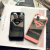 Silikónový zrkadlový obal Superman iPhone 5/5S/SE v čiernej farbe