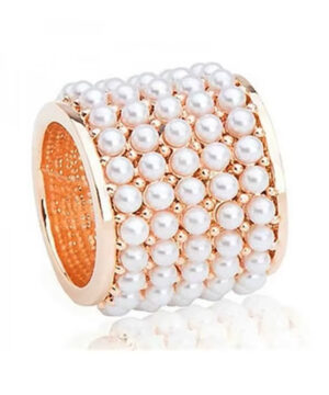 Malá ružovo zlatá rúrková ozdoba na šatku či šál