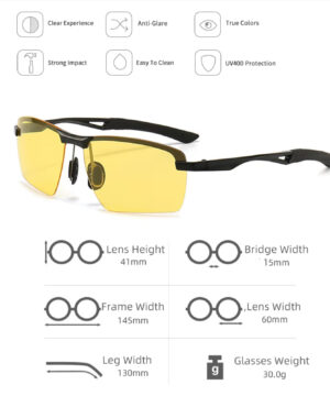 Športové okuliare na nočnú jazdu do auta aj na bežné nosenie