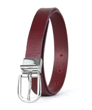 Alternative view of Luxusný dámsky kožený opasok NOBLEHIDE SILVER, šírka 2.5cm, Ručná výroba na Slovensku