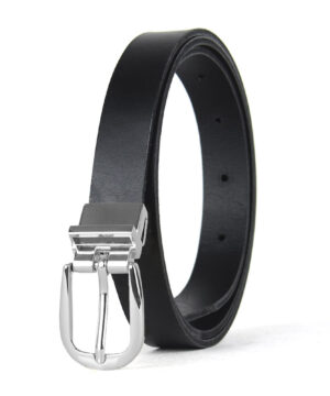 Luxusný dámsky kožený opasok NOBLEHIDE SILVER, šírka 2.5cm, Ručná výroba na Slovensku