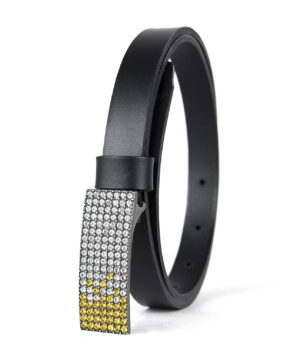 Luxusný kožený opasok SWAROVSKI PINK, šírka 2cm, Ručná výroba na Slovensku