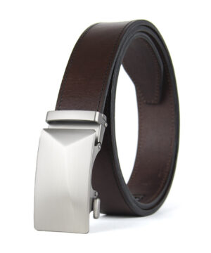 Alternative view of Luxusný kožený opasok s automatickou prackou NICKEL XYRON