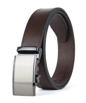 Alternative view of Luxusný kožený opasok s automatickou prackou STEELCORE