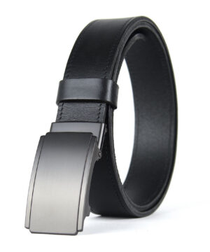 Luxusný kožený opasok s brzdou, šírka 3.5cm - MIDNIGHT