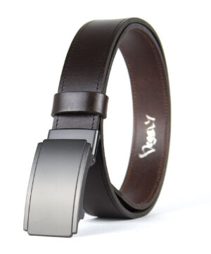 Alternative view of Luxusný kožený opasok s brzdou, šírka 3.5cm - MIDNIGHT