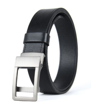 Luxusný kožený opasok s brzdou, šírka 3.5cm - NICKEL AXIS