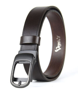 Alternative view of Luxusný kožený opasok s brzdou, šírka 3.5cm - PEARL FLOW