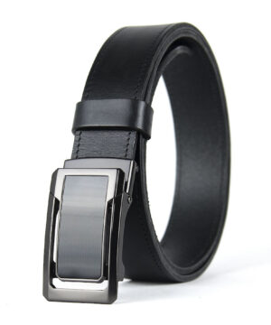 Luxusný kožený opasok s brzdou, šírka 3.5cm - GRAPHITE CORE