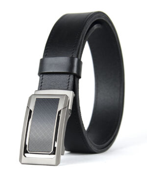 Luxusný kožený opasok s brzdou, šírka 3.5cm - NICKEL CORE