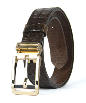 Alternative view of Luxusný kožený opasok s dezénom IRON VEIL, šírka 3.3cm, Výroba na Slovensku