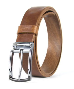 Luxusný kožený opasok s dezénom SILVERLINE, šírka 3.3cm, Výroba na Slovensku