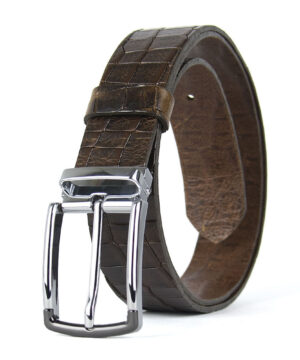 Alternative view of Luxusný kožený opasok s dezénom SILVERLINE, šírka 3.3cm, Výroba na Slovensku