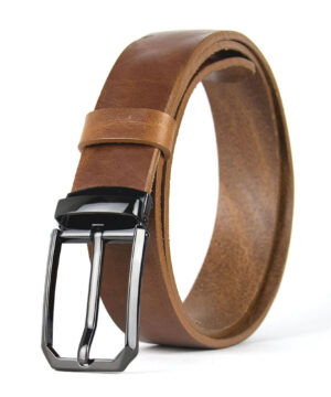 Luxusný kožený opasok s dezénom PLATINUM, šírka 3.3cm, Výroba na Slovensku