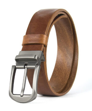 Luxusný kožený opasok s dezénom STEEL NOVA, šírka 3.3cm, Výroba na Slovensku