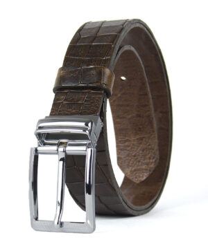 Alternative view of Luxusný kožený opasok s dezénom OBSIDIAN, šírka 3.3cm, Výroba na Slovensku