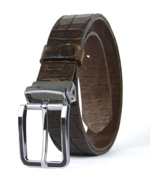 Alternative view of Luxusný kožený opasok s dezénom STRIKE, šírka 3.3cm, Výroba na Slovensku