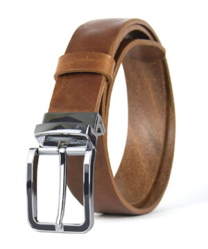 Luxusný kožený opasok s dezénom STRIKE, šírka 3.3cm, Výroba na Slovensku