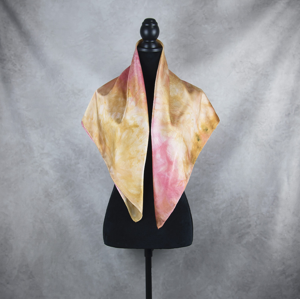 Luxusná hodvábna šatka LIMITED_305, Ručná výroba na Slovensku, 90 x 90cm – Obrázok 3