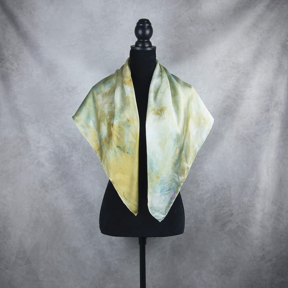 Luxusná hodvábna šatka LIMITED_308, Ručná výroba na Slovensku, 90 x 90cm – Obrázok 3