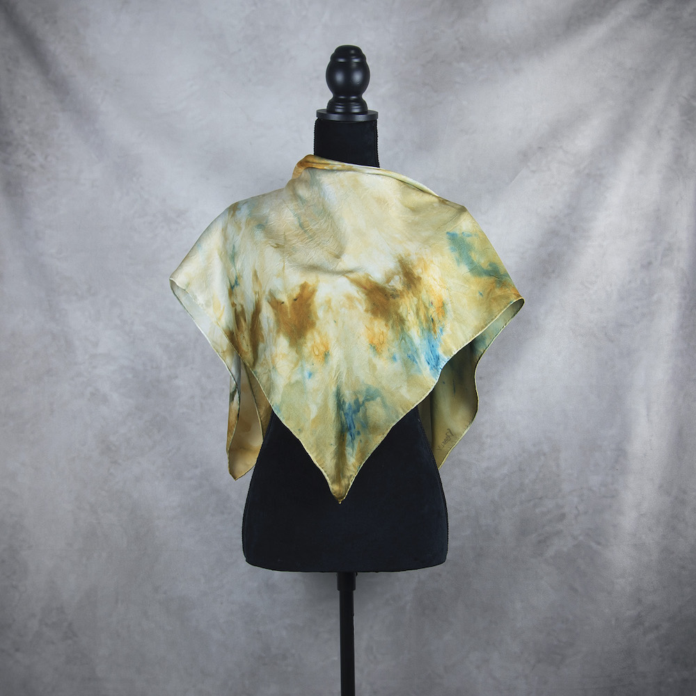Luxusná hodvábna šatka LIMITED_309, Ručná výroba na Slovensku, 90 x 90cm
