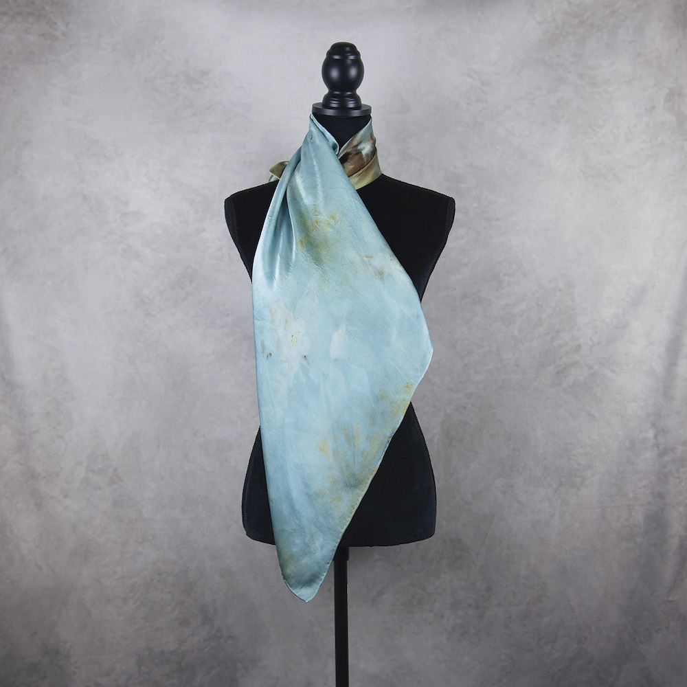 Luxusná hodvábna šatka LIMITED_311, Ručná výroba na Slovensku, 90 x 90cm – Obrázok 3
