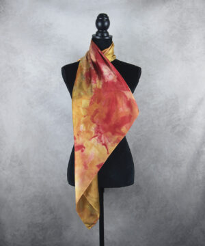 Luxusná hodvábna šatka LIMITED_315, Ručná výroba na Slovensku, 90 x 90cm – Obrázok 4