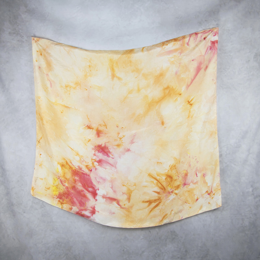 Luxusná hodvábna šatka VZOR_70, 80 x 90cm, Vyrobené na Slovensku – Obrázok 2
