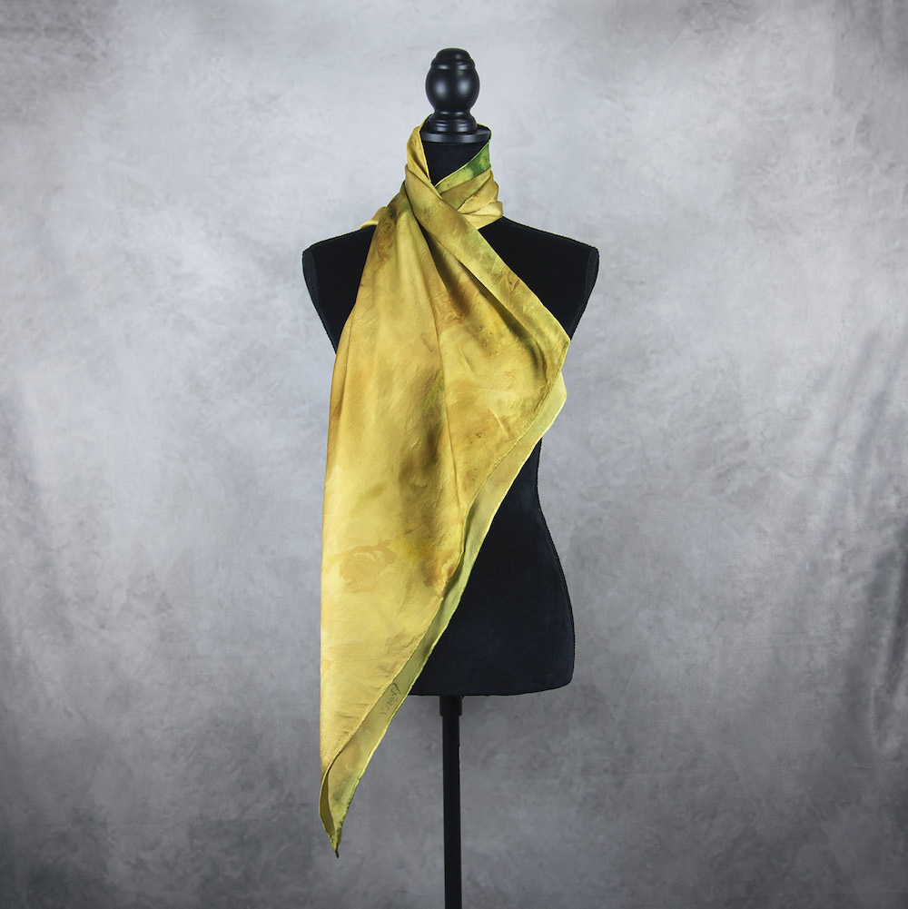 Luxusná hodvábna šatka LIMITED_320, Ručná výroba na Slovensku, 90 x 90cm – Obrázok 4